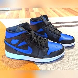Jordan Retro 1 Mid, blue-  men's 8.5